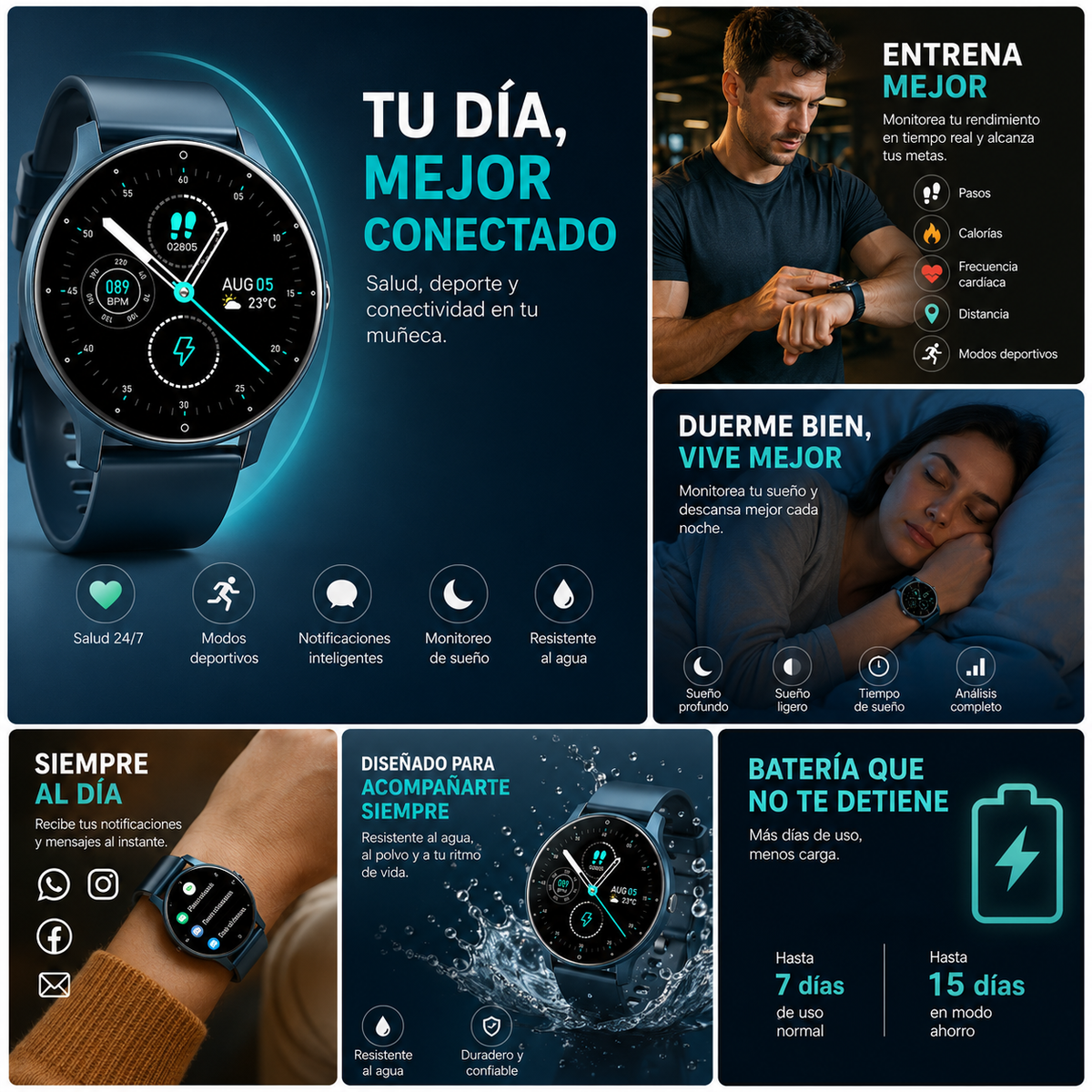 Reloj Inteligente Pro Monitoreo de Salud